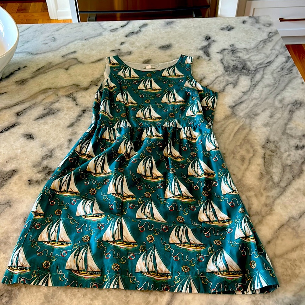 Garnet hill 6p teal sailboat sundress